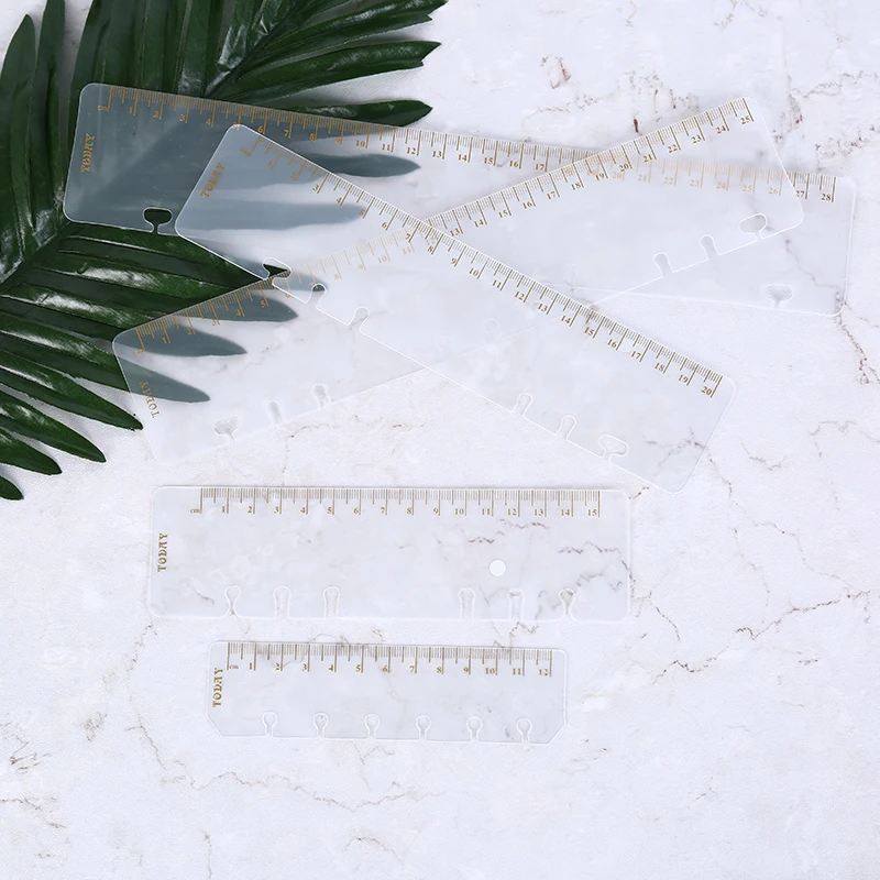 

PVC Bookmark Ruler DIY Coil Notebook Frosted Planner 6 Holes Loose Leaf Spiral Sketchbook Accessories