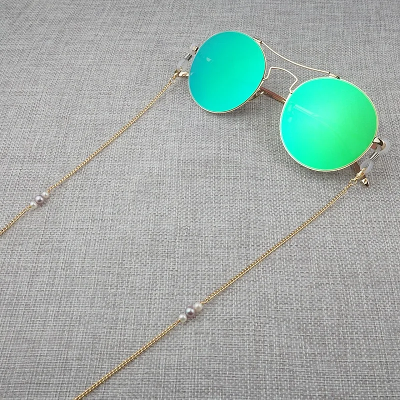 YDO, натуральные очки с жемчугом, цепочка, золотой шнур для очков, модная цепочка для солнцезащитных очков, новое кружево для очков, держатель для очков, ремешок, колье