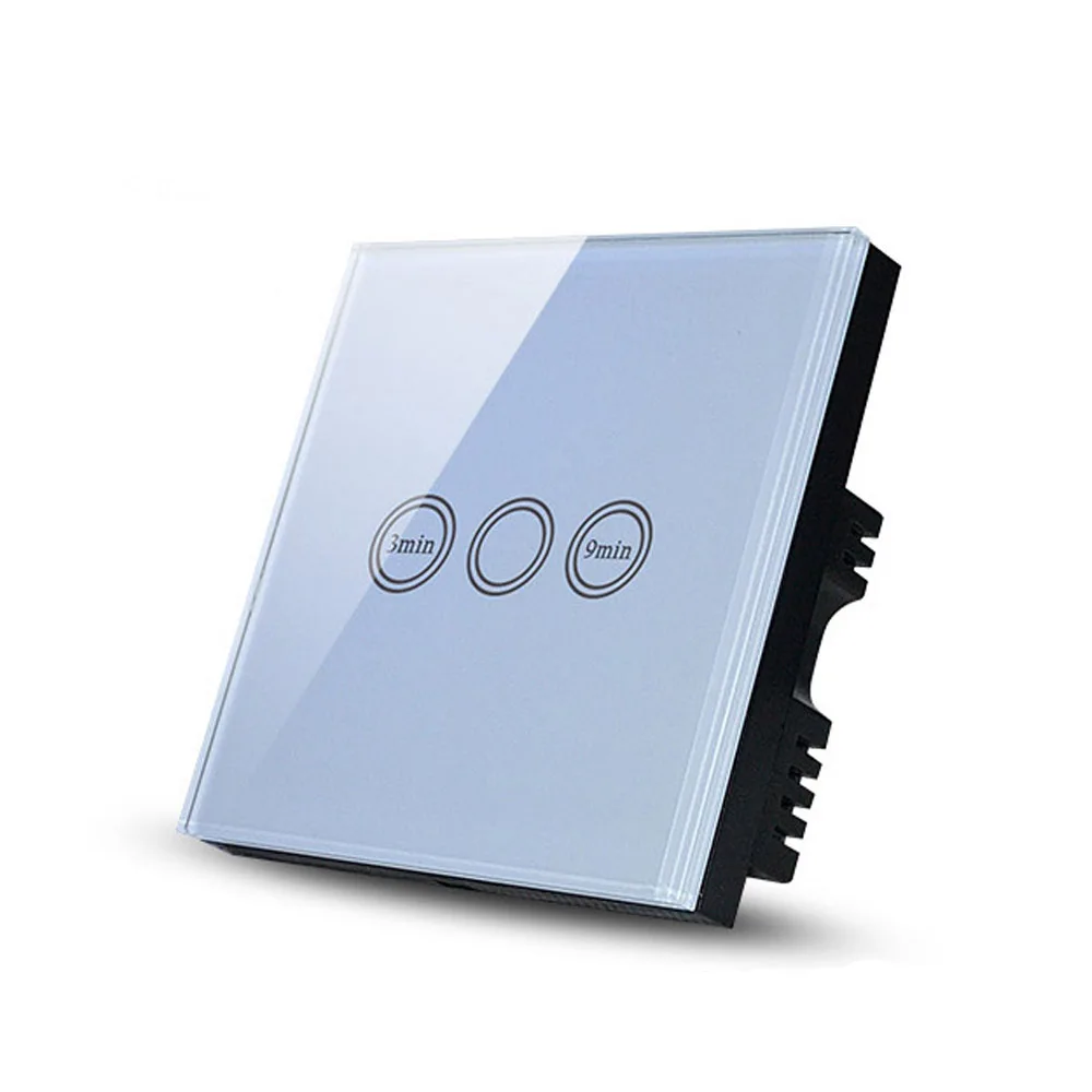 Time delay switch,UK standard,glass panel electric timer switchin