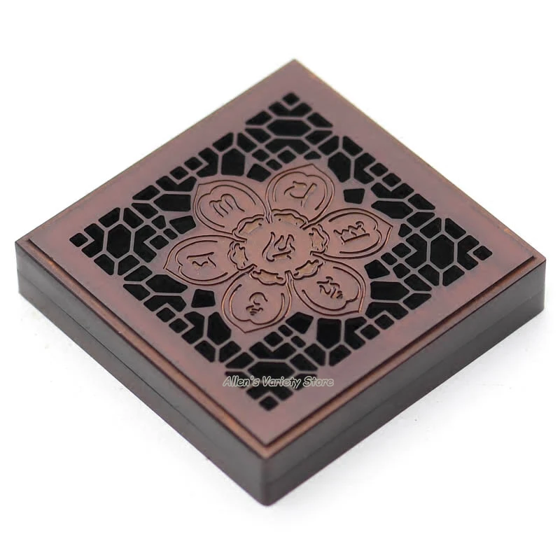 Chinese style boxes Metal Blue Brass Copper Box Coils incense Zinc