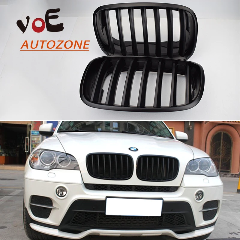 2007-2013 Kidney Shape Matte Black ABS Plastic E70 E71 Original Style X5 X6 Front Racing Grill Grille for BMW E70 X5 BMW X6 wiper blades for bmw x5 e70 24