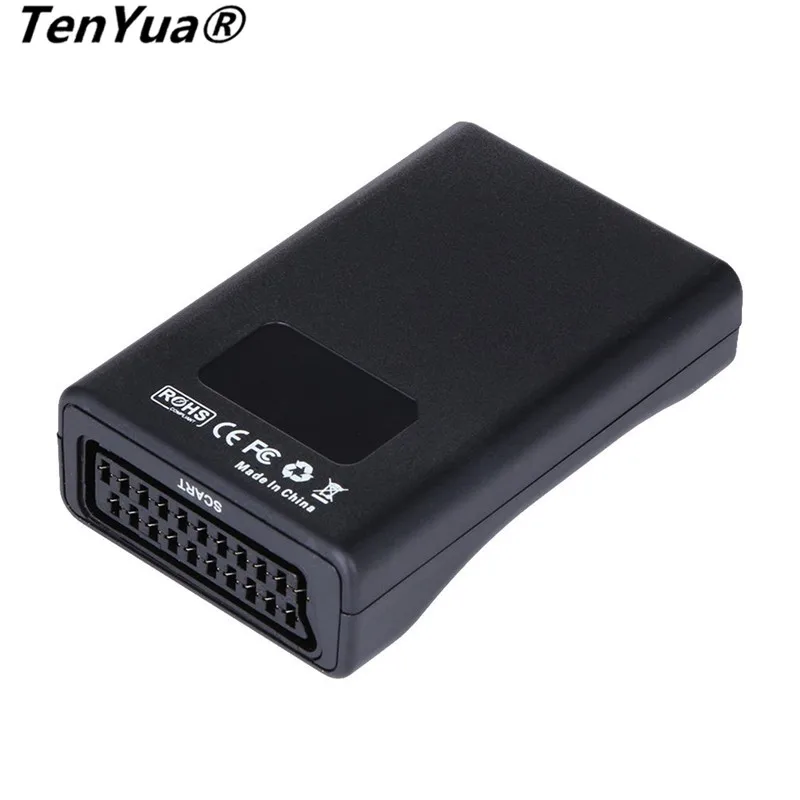  TenYua Ingresso HDMI A SCART Convertitore 1080 P AV Segnale Adattatore Video Audio di Alto Livello 