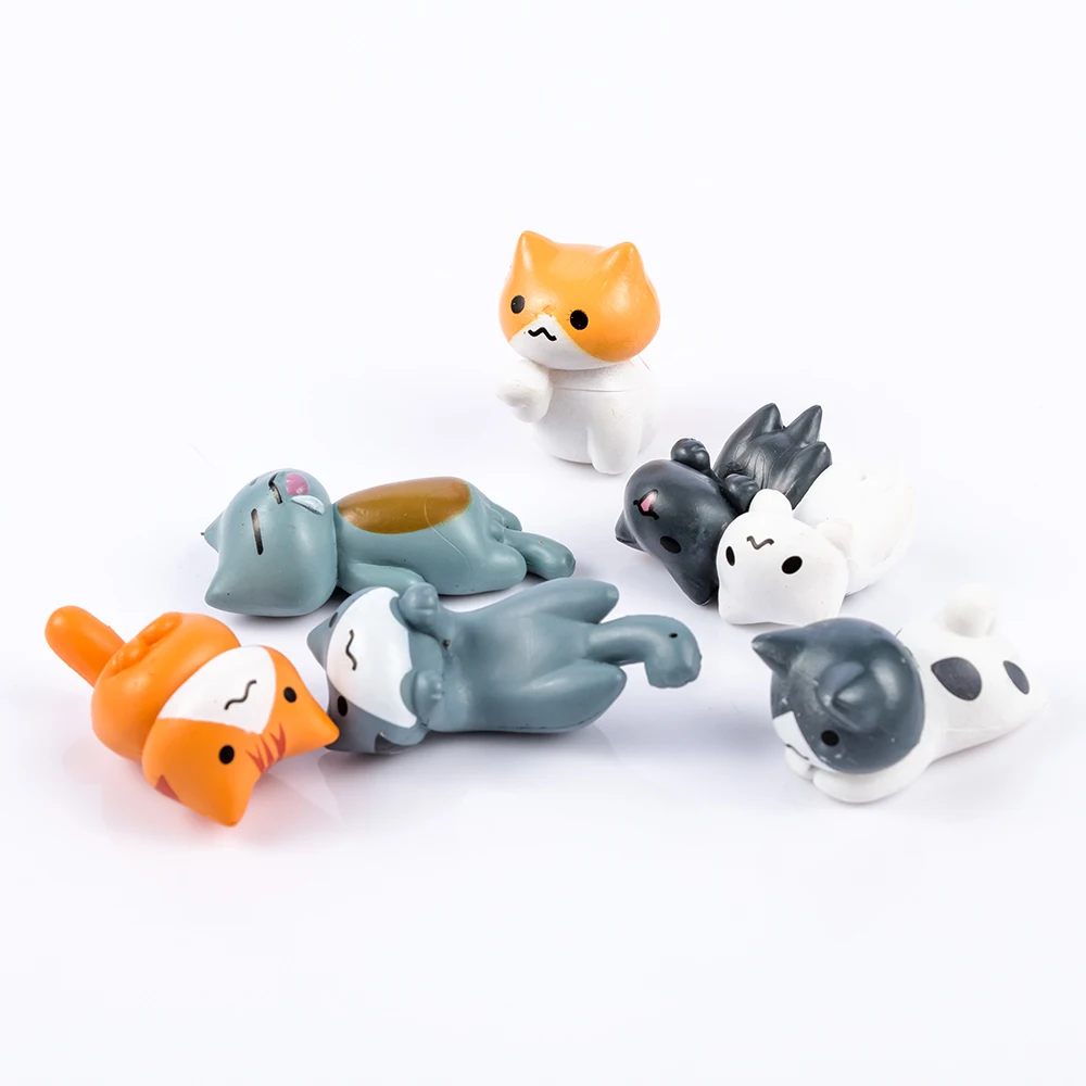 

5 Pcs/Set Lazy Cats Micro Landscape Fashion Cute Cartoon Kitten Landscape Home Garden Decorations Random Color