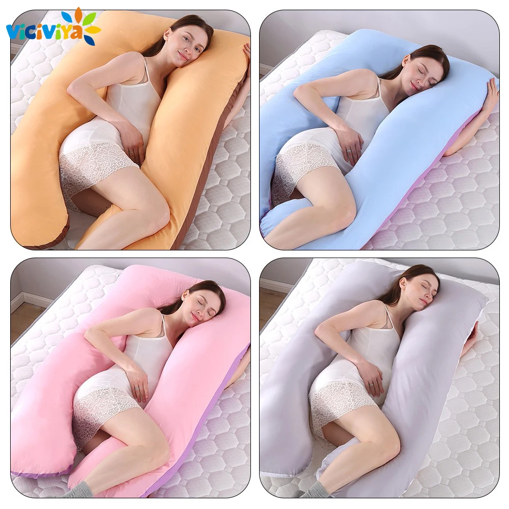 

New Sleeping Support Pillow For Pregnant Women Body Cotton Pillowcase U Shape Maternity Pillows Pregnancy Side Sleepers Bedding