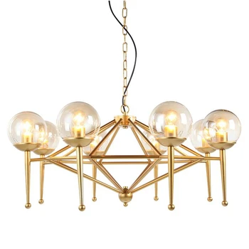 

Post modern copper LED Chandelier lighting American Toolery Bubble pendant lamp E27 led lamp suspension light hotel dinning room