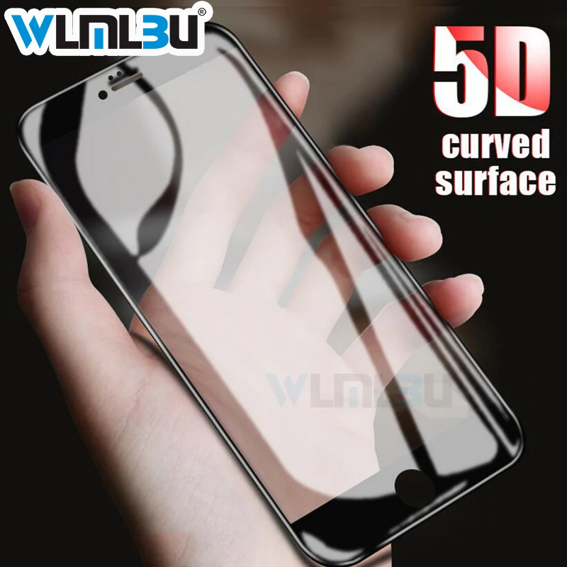 WLMLBU 5D закаленное стекло для iphone 7 Стекло 6s plus Защита экрана iPhone 6 полное покрытие