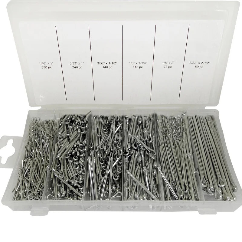 Stainless Steel Split Cotter Pins Set With Plastic Box Cotter Pin