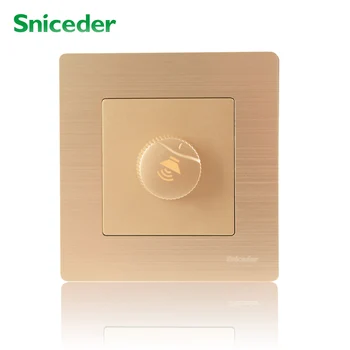

Scinder wall switch and socket type 86 champagne gold wire resistive mixer switch speaker volume controller
