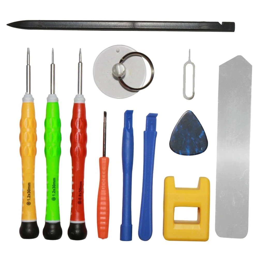 

12 Pieces Complete Set Professional Repair Tool Kit for Apple iPhone 6 Plus / 6S / iPad 4 / Mini, iPods and with Sim Card Pin