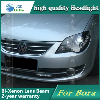 

high quality Car styling case for VW Bora 2008-2012 Headlights LED Headlight DRL Lens Double Beam HID Xenon Car Accessories