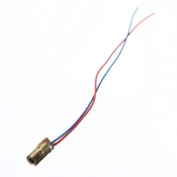 

2 pcs Diode laser Module red copper tube-shaped head dot DC 5V 5mW 650nm 6mm