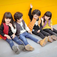 2016 Autumn New Boys Girls Vests Kids Clothes Waistcoats Fashion Casual Character Reversible Vest Outerwear Kids Vests Coats