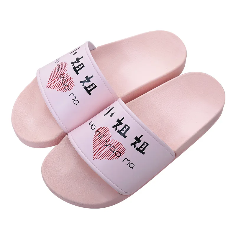 

Women's Slippers 2019 Summer Fashion Couples Home Flip Flops Sandals Women Indoor Outdoor Leisure Flat Beach Slippers Female