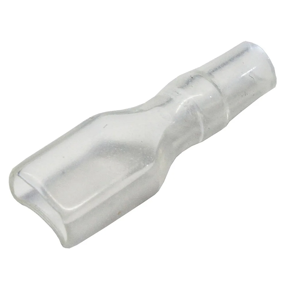 100 x Clear PVC Covers for 6.3mm Uninsulated Female Spade Crimp