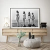 Imprimés hauts pour femmes, noir et blanc, photographie, affiche de Style scandinave, décoration de chambre de filles, peinture sur toile ► Photo 3/6