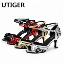 Новинка; женская Обувь для бальных и латиноамериканских танцев; сандалии для сальсы; Современная женская обувь для танго; обувь для танцев на высоком каблуке 7,5 см