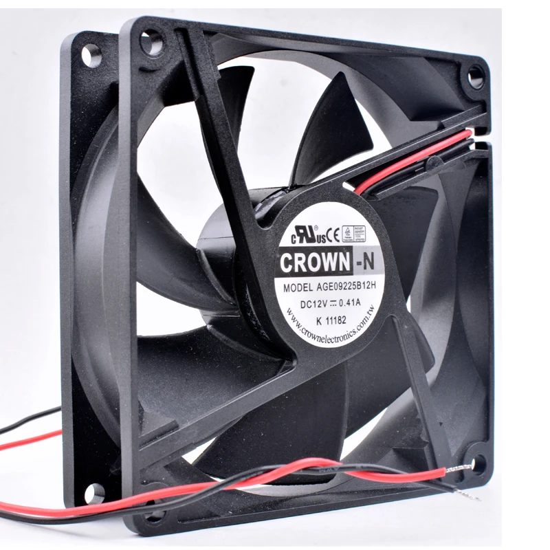 Original CROWN AGE09225S12H 9cm 9025 12V 0.41A computer chassis power ...