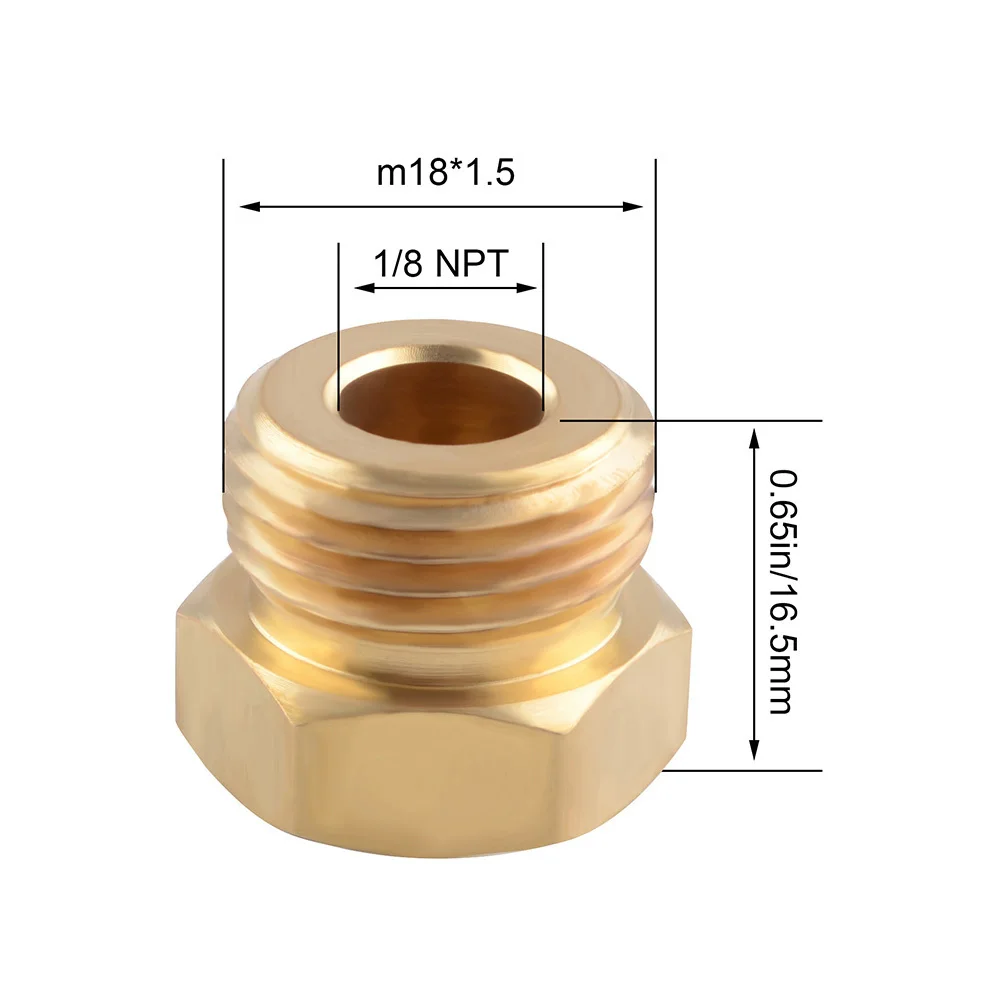 SPEEDWOW 1/8 NPT переходное соединение X Matric Thread-Bras 1 шт. адаптер датчика сливного отверстия Датчик температуры масла латунный фитинг адаптер