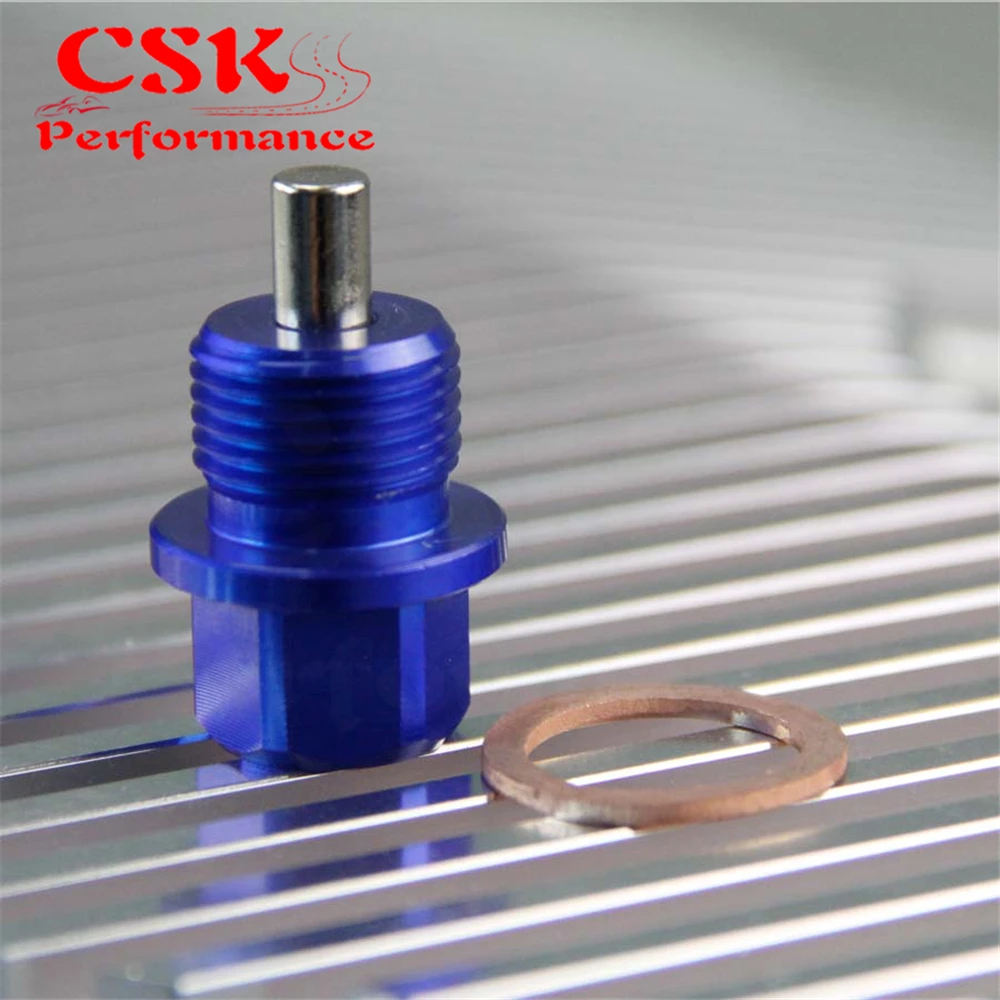 M12 x 1.5 Thread Silver Magnetic Engine Oil Sump Plug /& Crush Washer