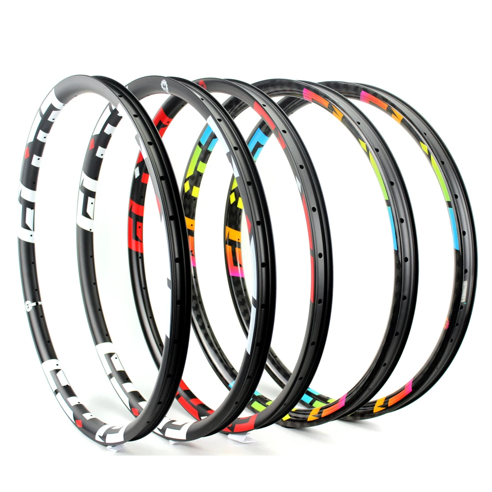 29er DH/AM/XC/Enduro Mountain Bike Carbon Rim Hookless/Asymmetric Tubeless Ready Rims For MTB Wheels 24/27/30/35/40/50mm Width|tubeless rims|bike