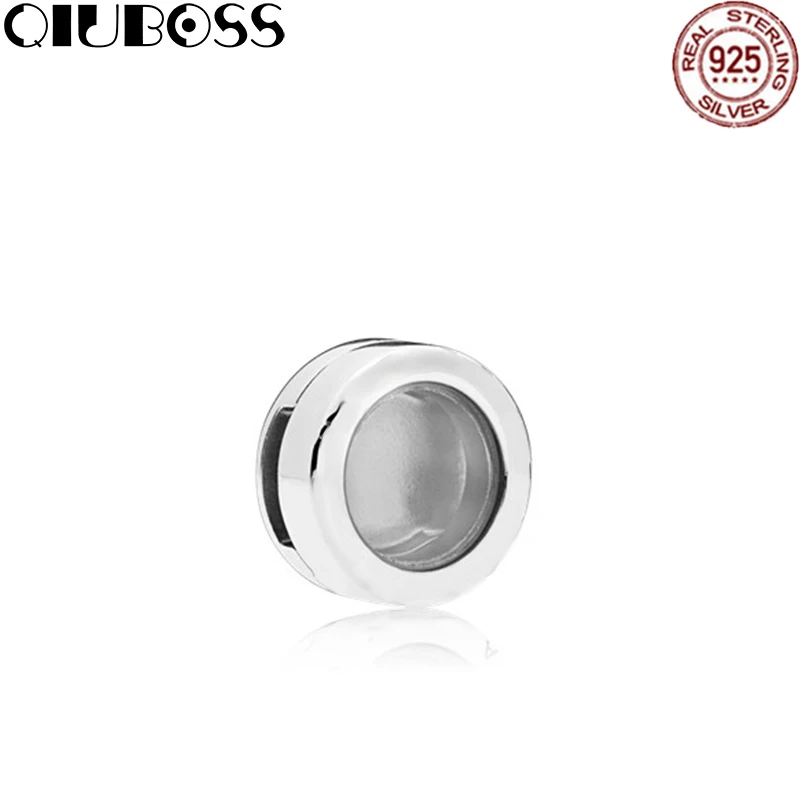 

QIUBOSS S925 sterling silver Reflexions locket silver clip charm Fit DIY Original Bracelet Jewelry Birthday Gift