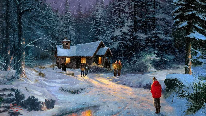 Hohe qualität groÃhandel thomas kinkade canvas print cottage aus ...