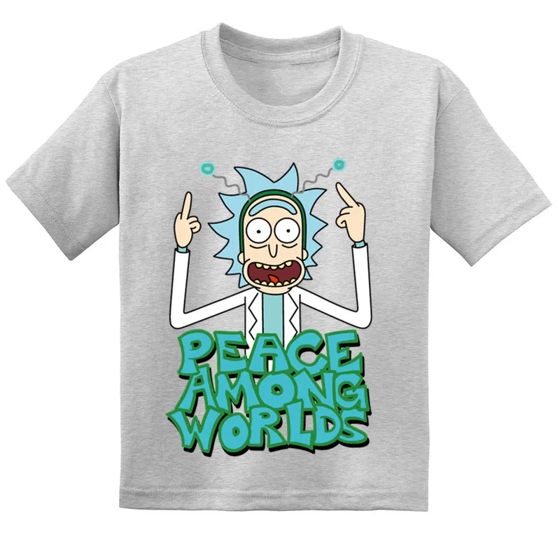 

2019 Cartoon Rick And Morty Kids Funny T-shirts Children Summer Cotton Short Sleeve Baby T shirt Boys/Girls Casual Tops Tees