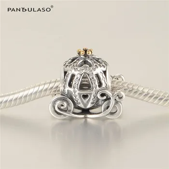 

925 Sterling Silver Jewelry Bead Fit Original Silver Charm Bracelet & Choker Pumpkin Carriage Bead Women DIY Jewelry