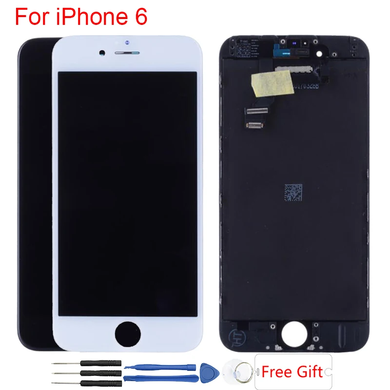 Дешево Без битых пикселей дисплей для iPhone 6 ЖК дисплей модуль ЖК экран Замена Горячая истина класс AAA ЖК дисплей для iPhone 6 дисплей