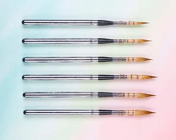 

881 high quality sable hair stainless cap wooden handle art paint painting brushes artistic for watercolor brush drawing