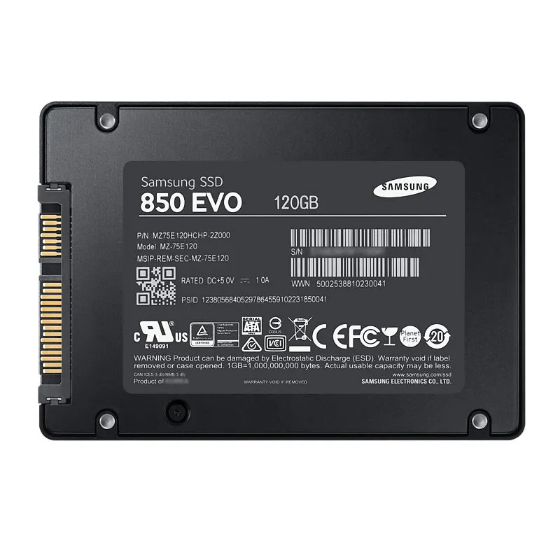 SAMSUNG SSD Внутренний твердотельный диск 850 860 EVO 1 ТБ 500GB 250GB 120 GB жесткий диск SATA3 2,5 TLC HDD ноутбук Настольный ПК 120 GB