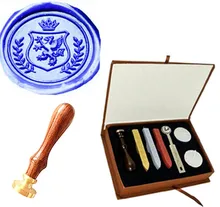 Dragon Wreath Crown Wedding Invitation Wax Seal Sealing Stamp Sticks Spoon Gift Box Set Kit Vintage Custom Picture Logo