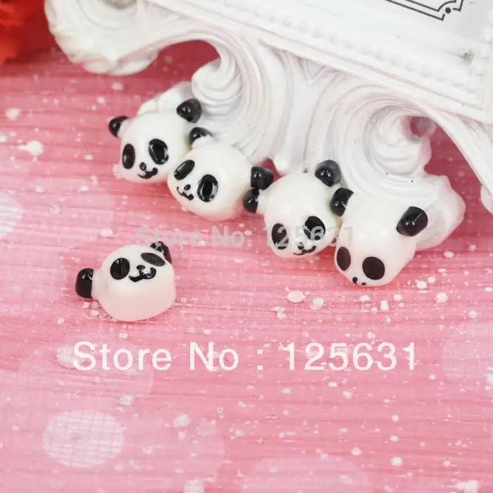 

Kawaii Flatback DIY Resin Panda Cabochon Scrapbooking Embellishment Decorations Crafts Making:17*15mm