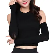 Женские перчатки без пальцев, японский стиль, компрессионные, объемное давление, формирователь, Bump Weave, длинные спортивные длинные перчатки с отверстием для большого пальца