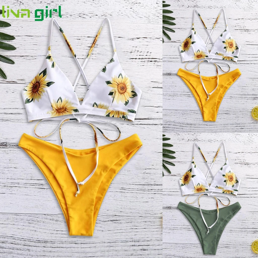 

Liva girl Print Bikinis Set Sexy Swimsuit Push Up Padded Brazilian Bikini Suits Female Swimming Bikini Maillot De Bain Swimwear