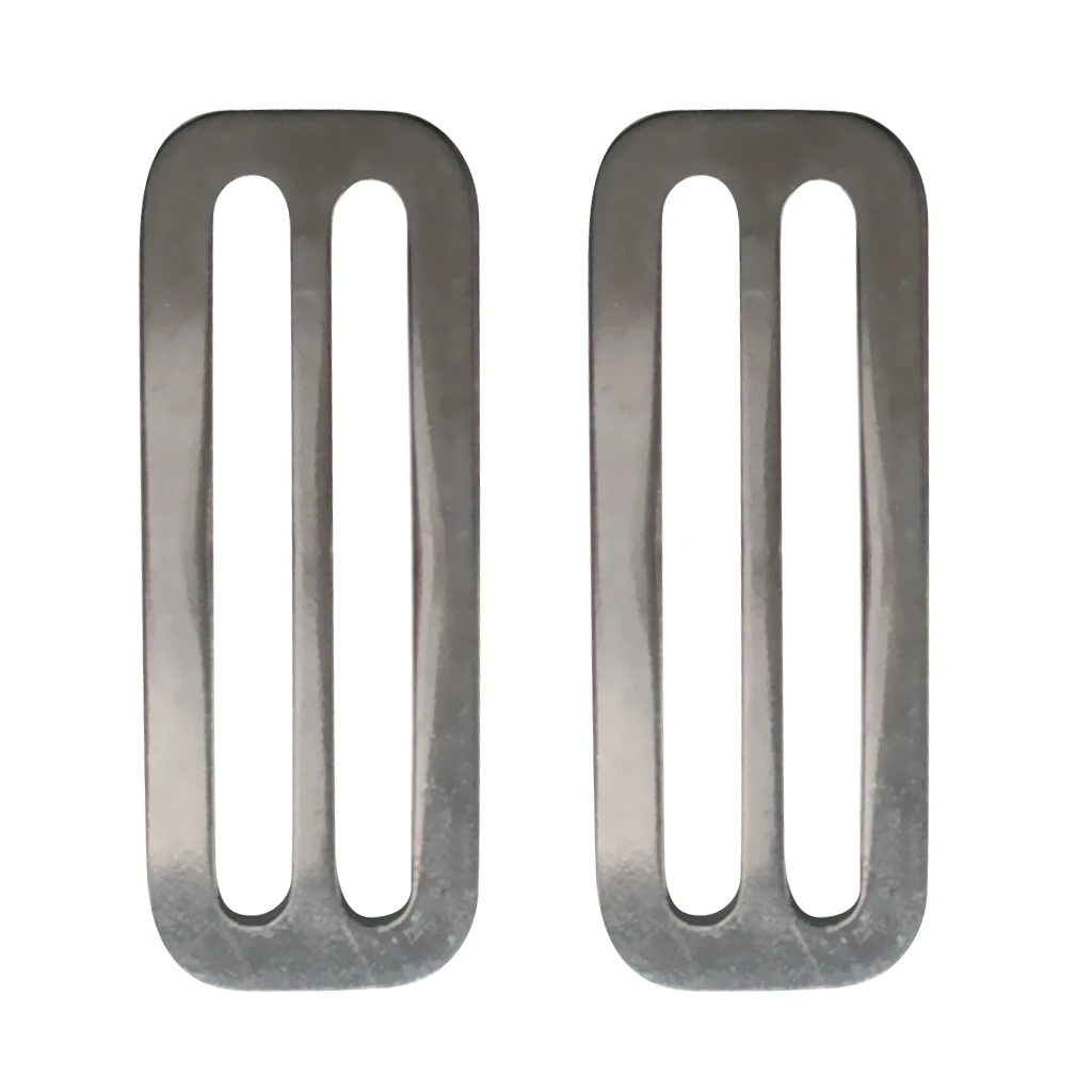 2019 2 Pieces Scuba Diving Standard 2 inch Webbing Strap Weight Belt Weightlifting Slide Buckle Stainless Steel Stopper Keeper