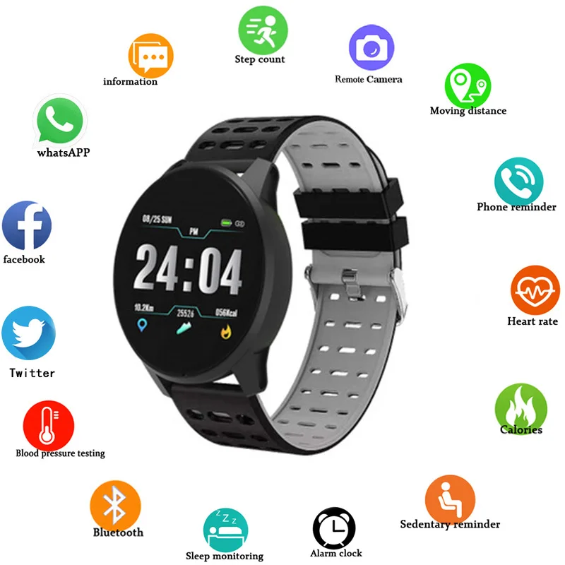 

Fitness Smart Watch Blood Pressure Waterproof Activity Fitness Tracker Heart Rate Monitor Smartwatch GPS Android ios Men Women