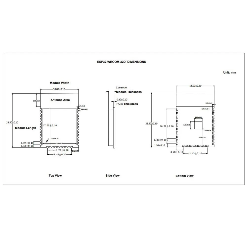 100 шт. ESP-WROOM-32D ESP-32 WiFi+ Bluetooth модуль wichtigsten чип основных чипов ESP32-D0WD 4 Мб/16 Мб 32 Мбит ESP32-WROOM-32D