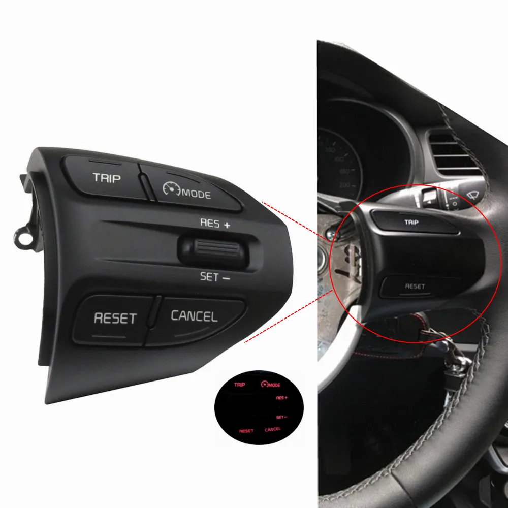 

Steering Wheel Button For KIA K2 RIO 2017 2018 RIO X LINE Buttons Bluetooth Phone Cruise Control Volume