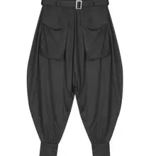 27-39 г. весна/осень, новые мужские модные штаны для отдыха с низкой вилкой, мешковатые штаны с морковкой