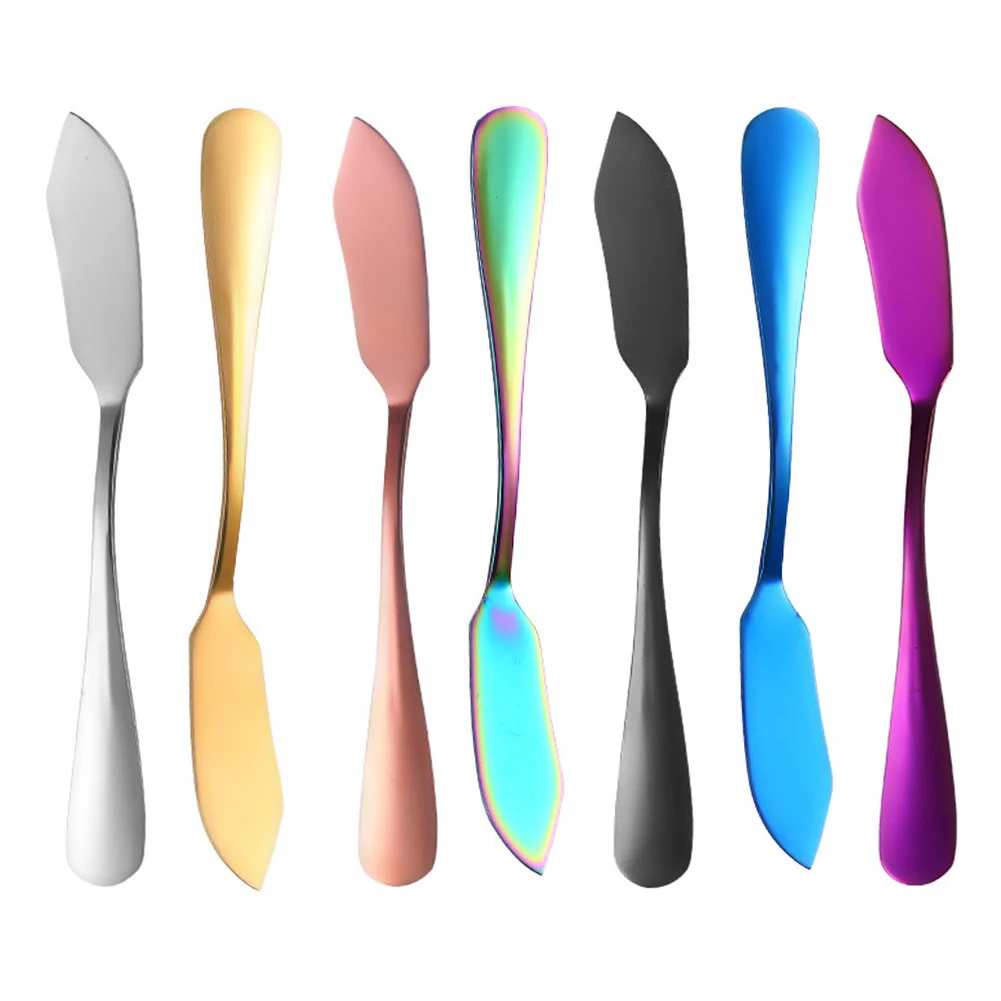 

Polish Stainless Steel Bread Slice Jam Spreader Cheese Sandwich Cream Butter Knife Scraper Spatula Breakfast Cutlery