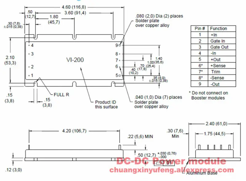 VI 261 CV модуль питания VICOR DC DC300V 12V150W12.5A изолированный блок питания|module|module powermodule power