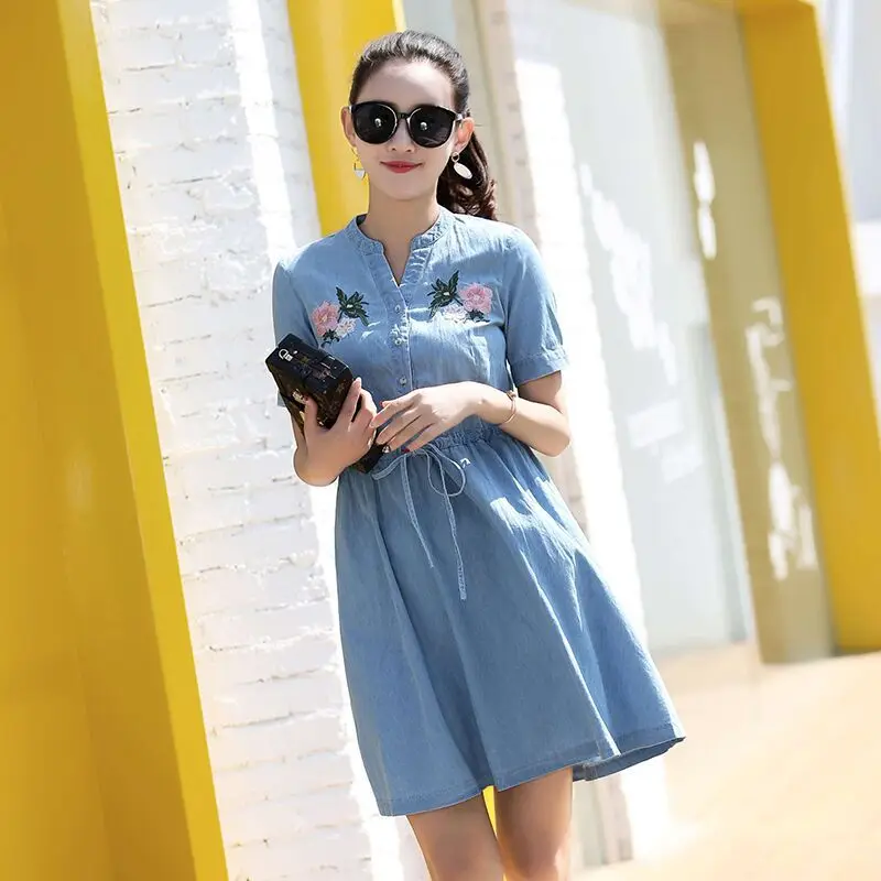 Denim Sundress Short Jeans Dress Denim 