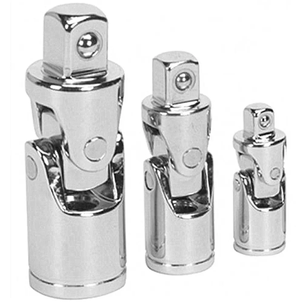 3pcs Different Size 1/2in 1/4in 3/8in Universal Joint Socket Adapter