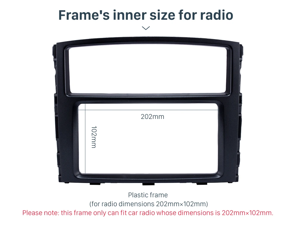 Seicane Professional 2Din 2010 Mitsubishi Pajero Car Radio Fascia Auto Styling Trim Dash CD Installation Kit 