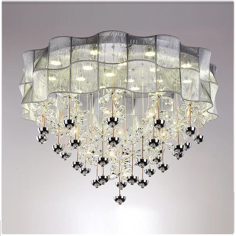 

Ceiling Light Simple Modern Warm Romantic Circle LED Crystal Atmosphere Home Lamp