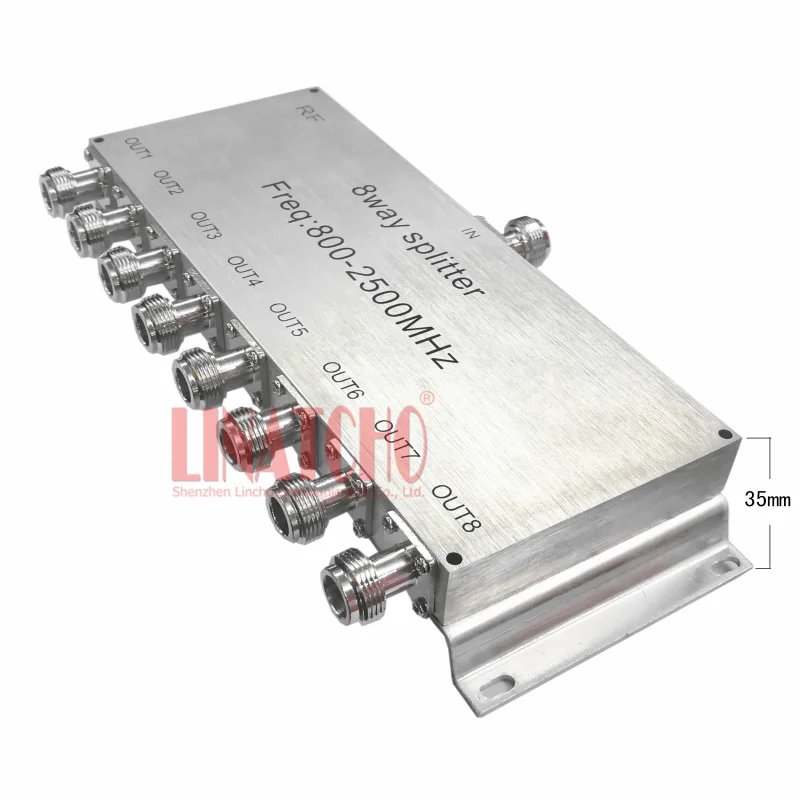 800 2500MHz GSM 3G signal repeater cable antenna n female 8 way power splitter power divider 5