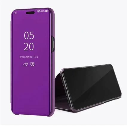 Роскошное умное зеркало флип чехол для sony Xperia XZ4 XZ3 Прозрачный чехол для Xperia 1 аксессуар Coque на Xperia XZ XZS Fundas - Цвет: Purple Red