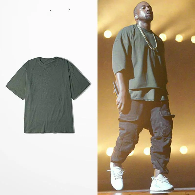 Vintage Oversize T Shirt Kanye West T shirts Half Sleeve Brand Clothing Hip Hop Tee Shirt Swag ...