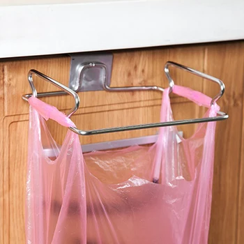 

Stainless Steel Hanging Garbage Bags Rack Storage Bathroom Towel Holders Cupboard